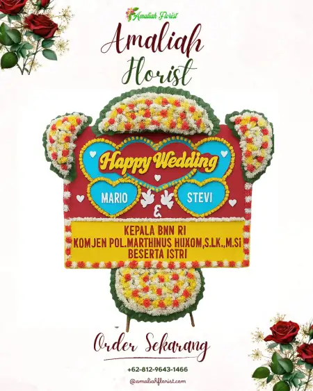 Papan Bunga Pernikahan Gobang